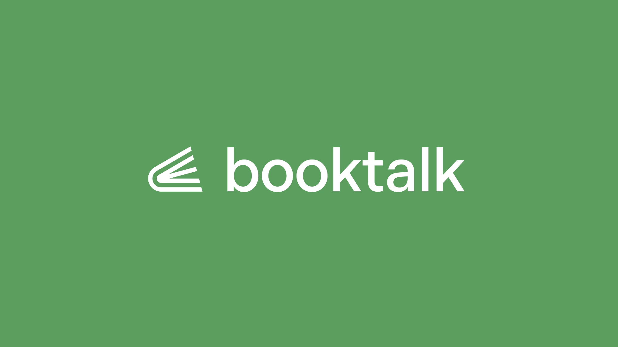 BookTalk logo on green background